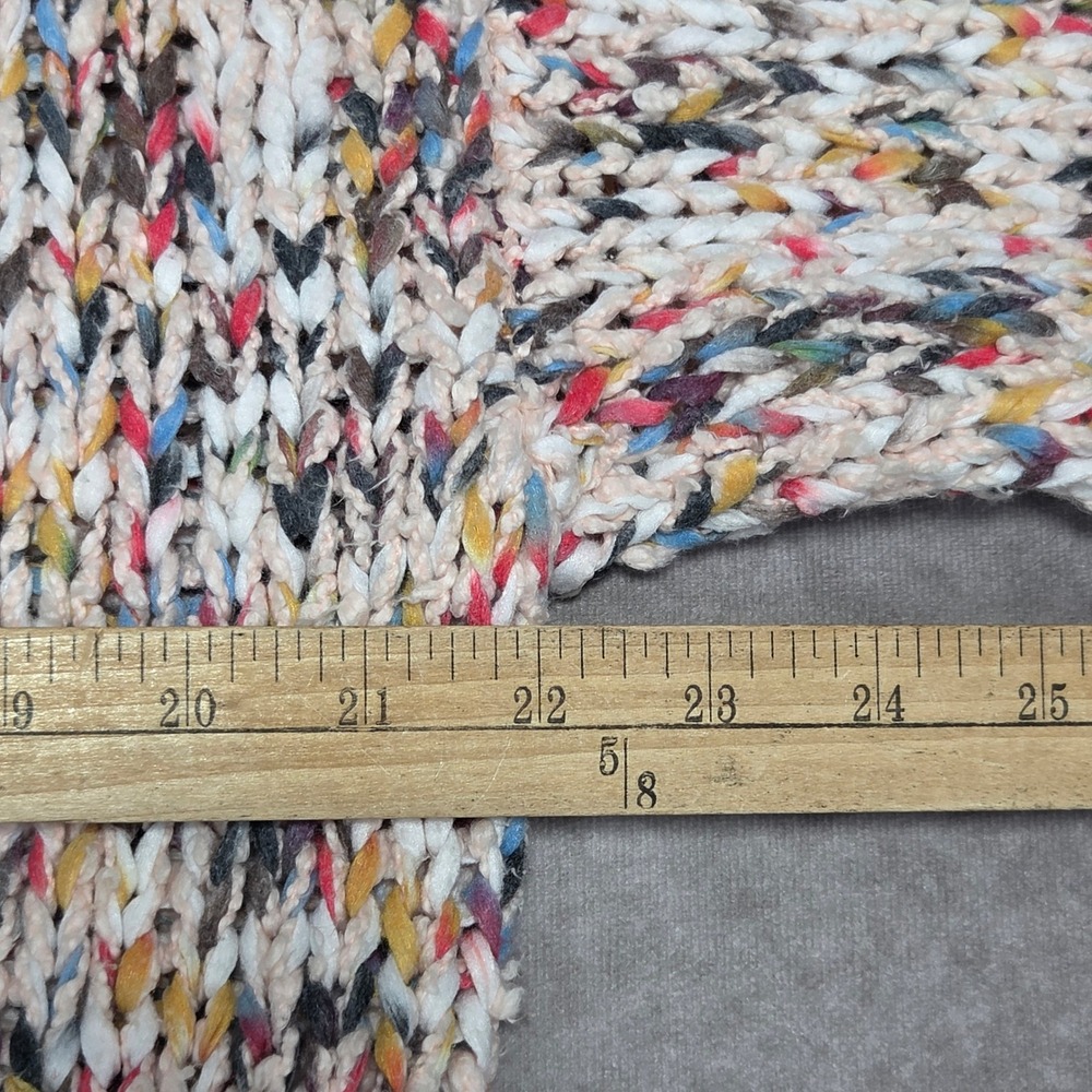 Anthropologie Multi Color Confetti Chunky Knit Open Front Cardigan Sweater Small - Picture 5 of 6